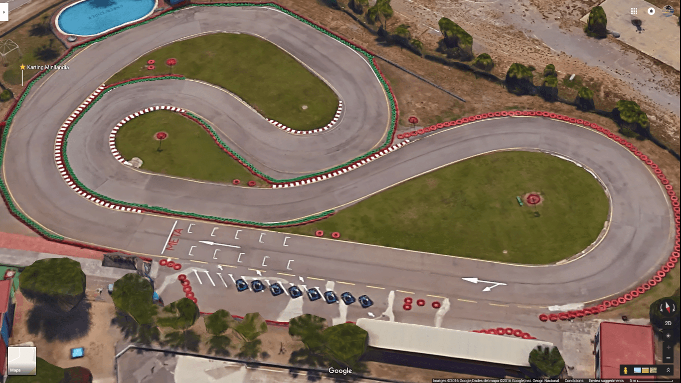 El circuito de 400m. Vista aérea