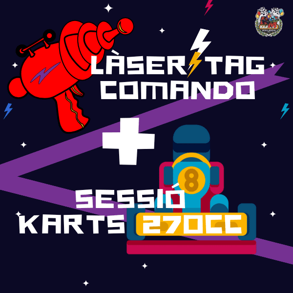 Pack de Karts + Làser Tag Comando 2026